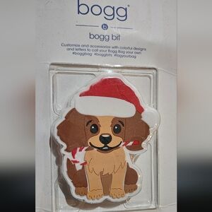 Bogg Bag Bit- Puppy With Santa Hat